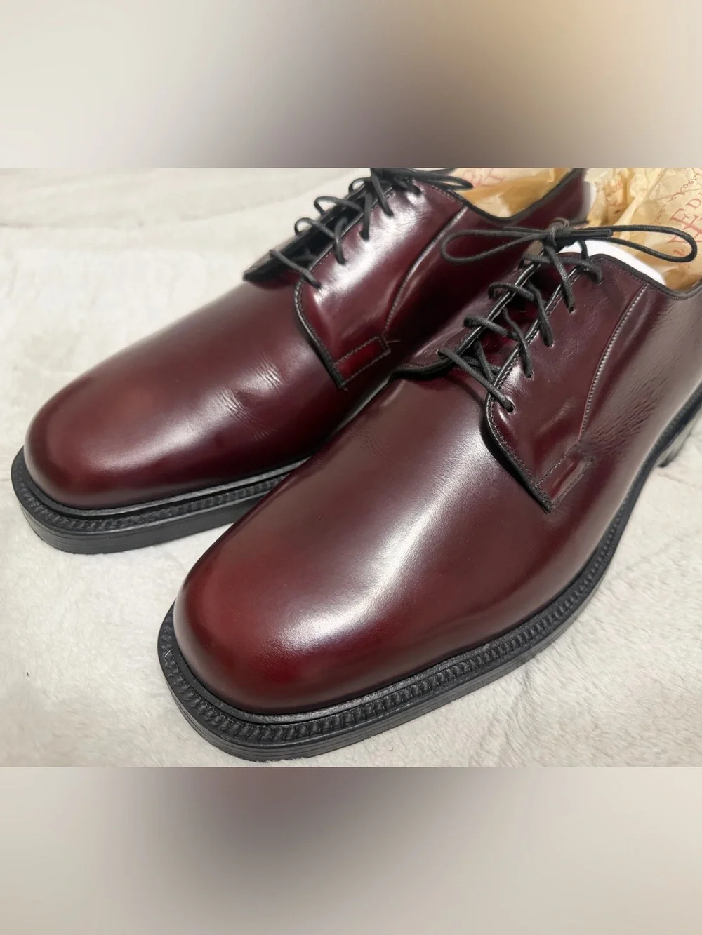 NEW Vintage Deadstock Allen Edmonds Leeds 9548 Shell Cordovan Derby Oxford 9